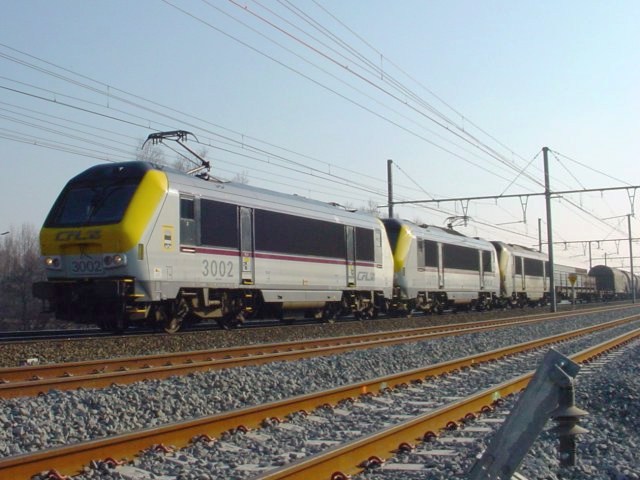 Freight train hauled by CFL type 30 electric locos