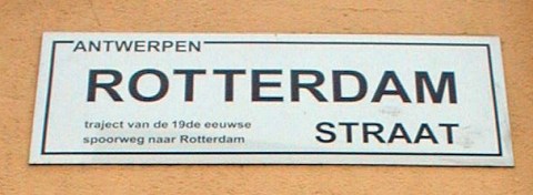Name plate of Rotterdamstraat
