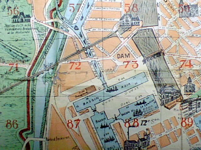 Map circa 1922 of the area around Antwerpen Dam